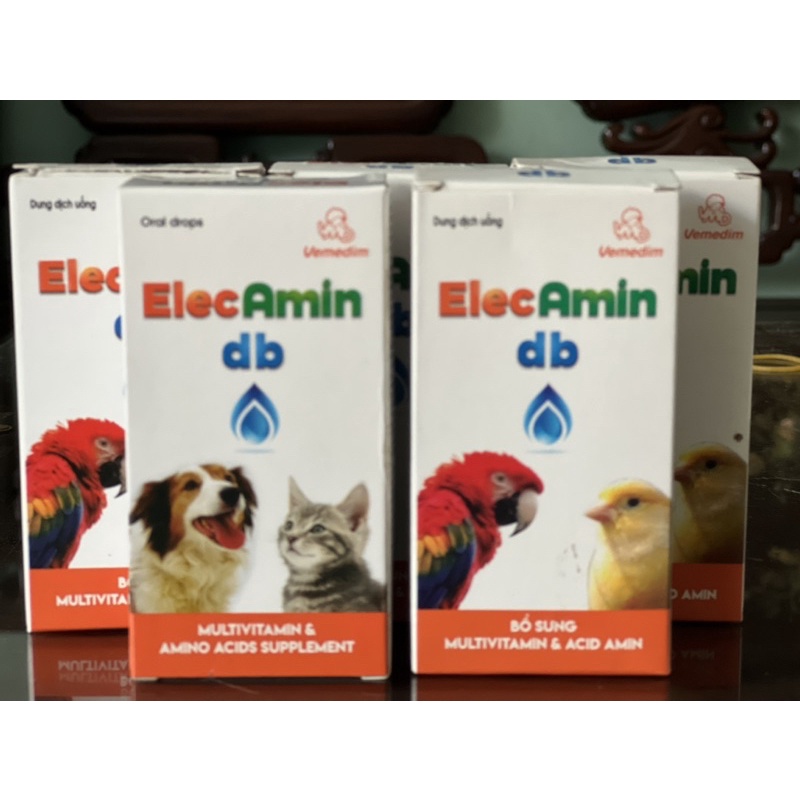 ElecAmin DB Bổ Sung Các Vitamin Thiết Yếu Và Acid Amin Dinh Dưỡng Ăn Ngon Cho Chim, Vẹt, Chó, Mèo