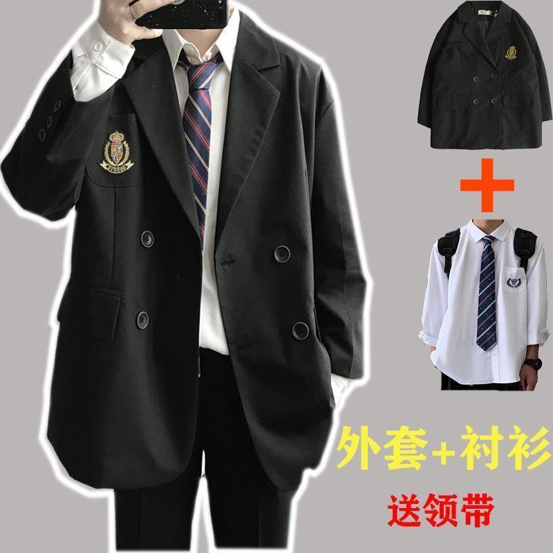 Áo blazer nam hàn quốc vintage unisex bigsize áo khoác  Bộ Đồng Phục Học Sinh Phong Cách Hàn Quốc Mới Cho Nam