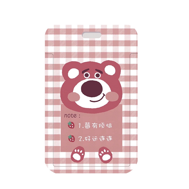 Hộp Đựng Thẻ Xe Buýt Kèm Búp Bê Và Dây Đeo Họa Tiết Chuột Minnie Hoạt Hình Dễ Thương