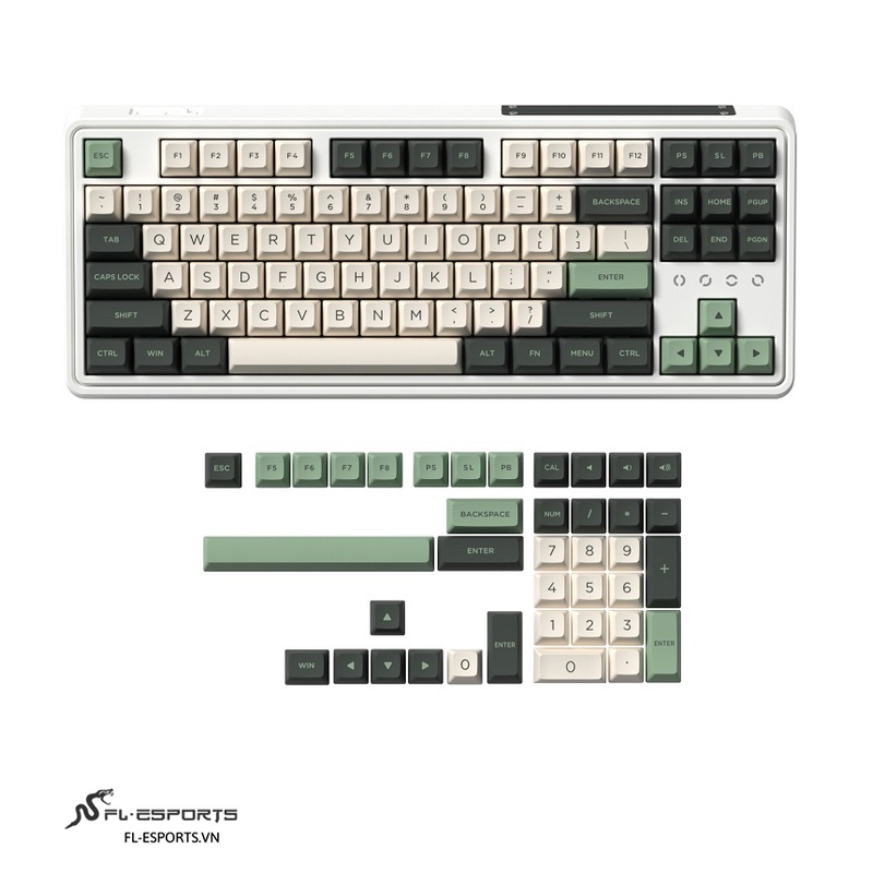 Bàn Phím Cơ không dây FL - Esports CMK87 SAM Tropical Forest - Hàng Chính Hãng