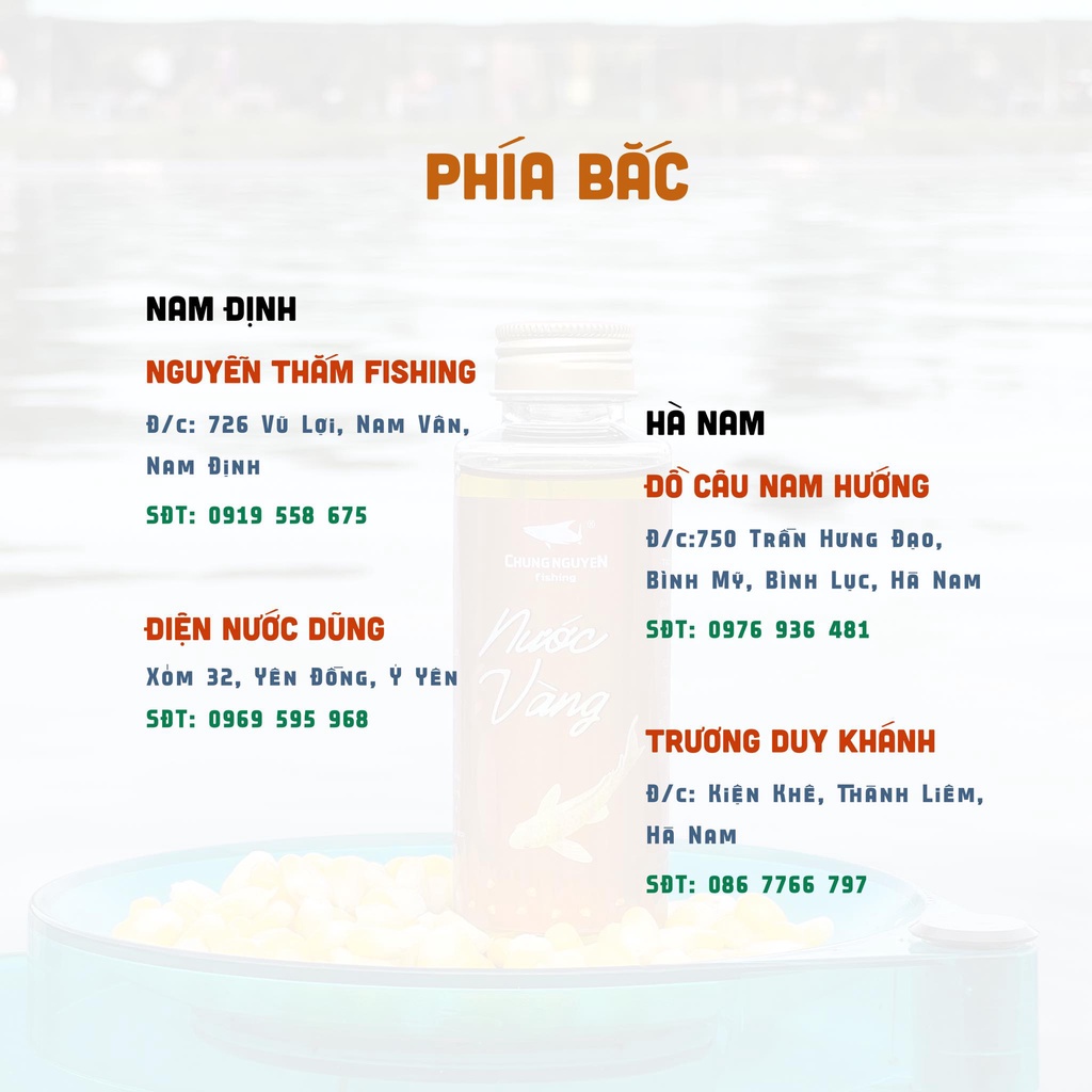 Nước Vàng Chung Nguyễn Fishing, Nước Vàng Thảo Mộc, Nước Vàng Mùa Đông Hàng Chính hãng - KhoaHuyen Fishing
