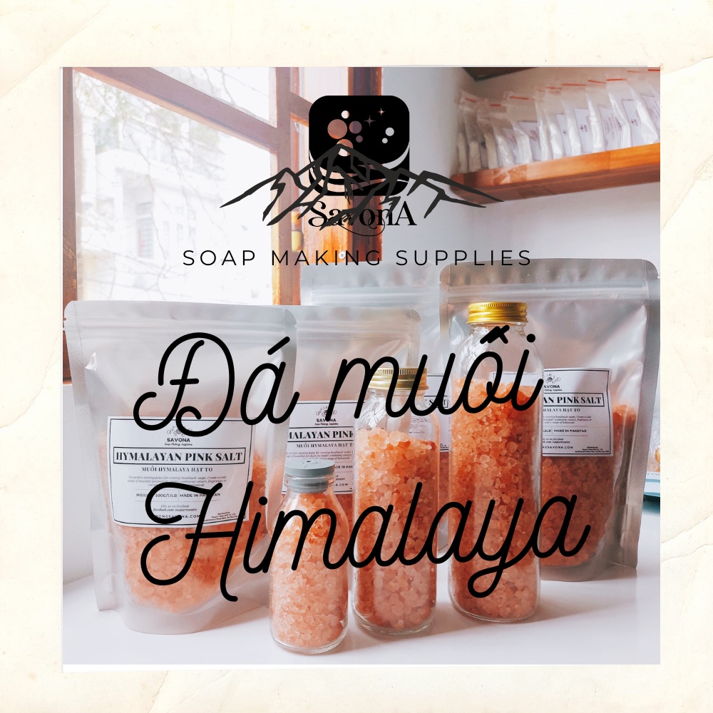 1KG MUỐI HỒNG HIMALAYA ORGANIC HẠT THÔ - HẠT TO 1 KG NGÂM CHÂN LÀM XÀ PHÒNG MỸ PHẨM- HIMALAYAN PINK ROCK | FINE SALT 1 K