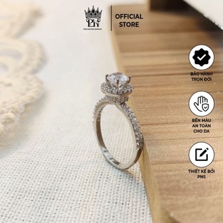 Nhẫn bạc nữ cao cấp đính đá đẹp cá tính bạc 925 Mini Bridal