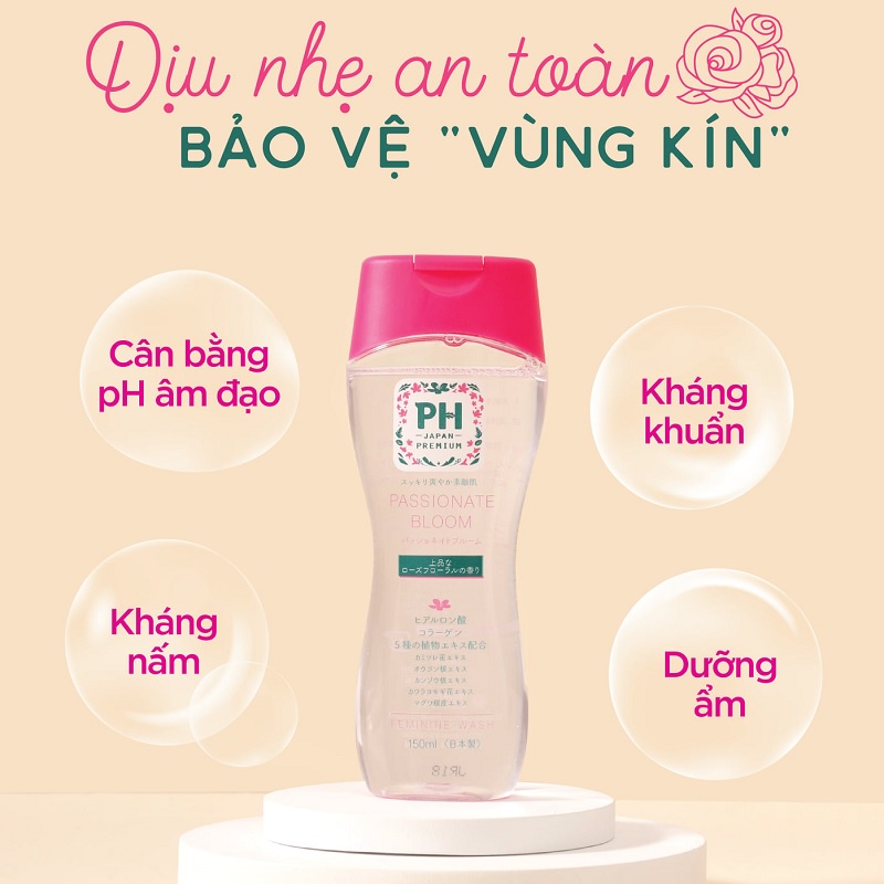 Dung dịch vệ sinh phụ nữ dạng gel PH Care Premium Feminine Wash Nhật Bản 150ml