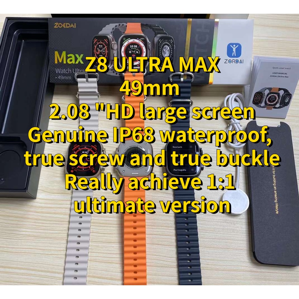 Đồng Hồ Thông Minh 2022 TOP ZD8 ULTRA max ULTRA Series 8 NFC Màn Hình 2.08inch IP68 PK H10 ULTRA DT8 ULTRA