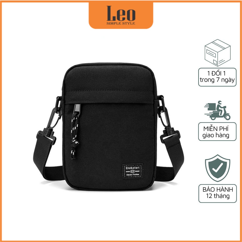 Túi Nam Đeo Chéo Mini LEO Vải Oxford Cao Cấp Chống Nước Nhiều Ngăn Đa Năng T34