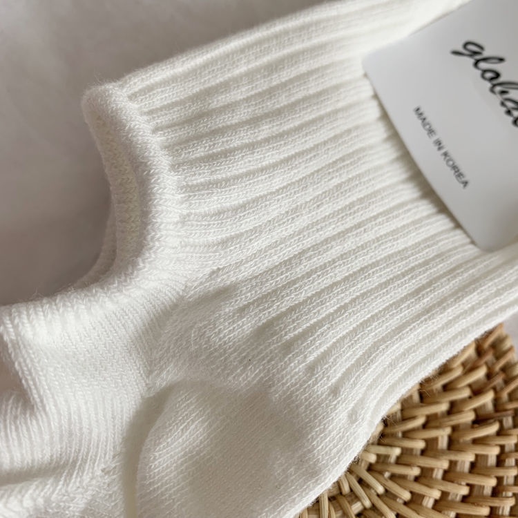 Tất Vớ Cổ Ngắn Nam Nữ Kiểu Dáng Trơn Co Giãn Bốn Chiêu Unisex Style Hàn Quốc Jelishop