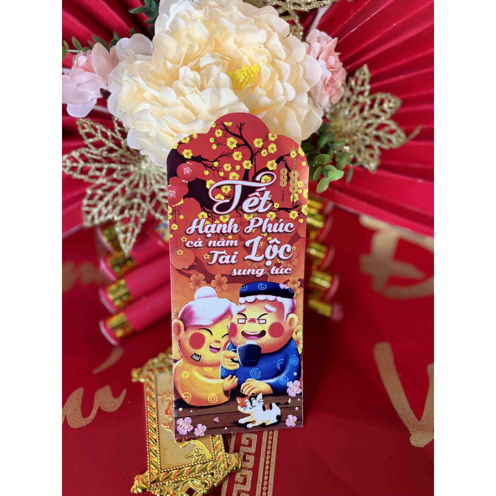 Bao lì xì 2023 Tết SET 50c mẫu 74-78 hot trend dễ thương, phong lixi đỏ truyền thống chibi đẹp độc lạ sỉ lẻ giá rẻ