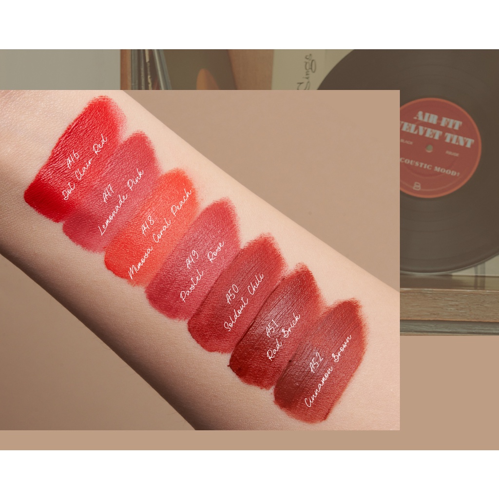 Son Kem Lỳ Black Rouge Air Fit Velvet Tint Ver.9 Acoustic Mood