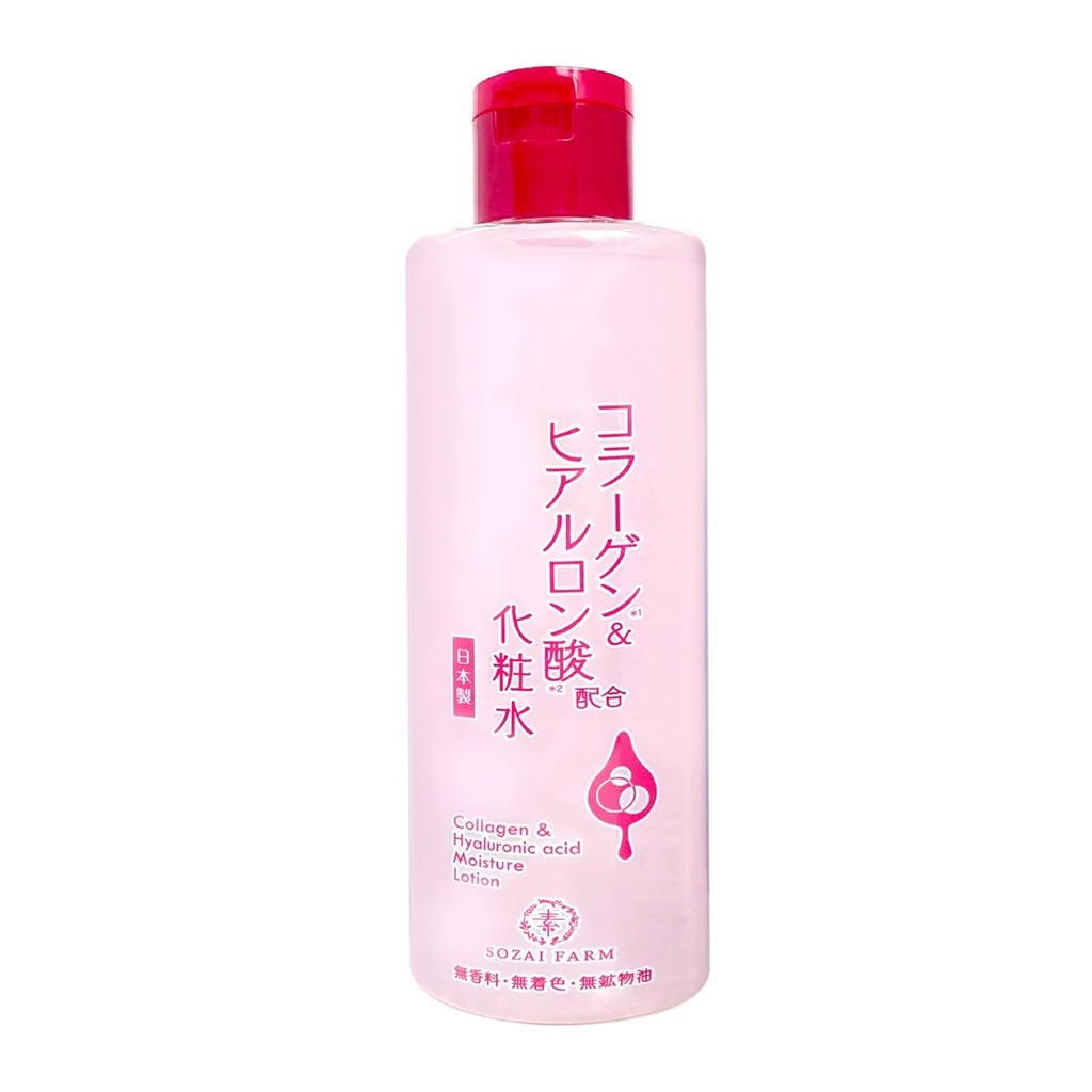 [MỚI] Lotion dưỡng ẩm cung cấp Collagen & Hyaluronic Acid Sozai Farm Nhật Bản 180ml