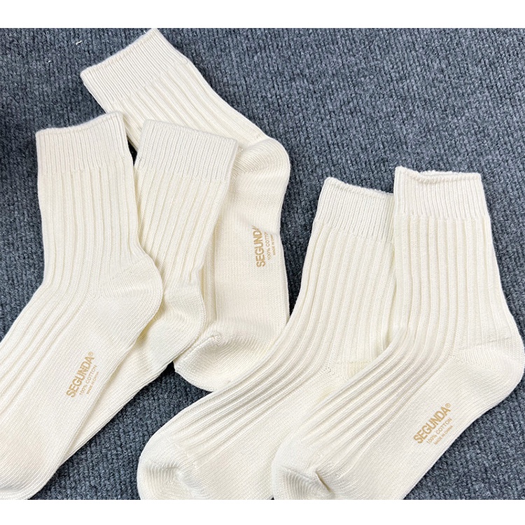 Vớ Cotton Màu Trơn In Chữ Segunda Phong Cách Hip Hop Thời Trang Cho Nam Và Nữ