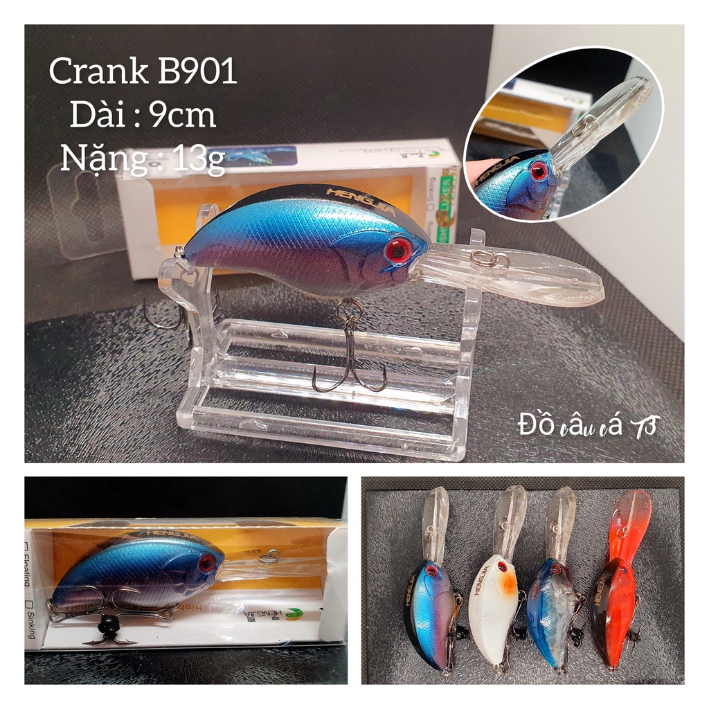 Mồi Giả câu cá Crank B901 Câu cá Mú, Cá Tráp, Cá Hồng, Cá Chẽm 9cm/13g