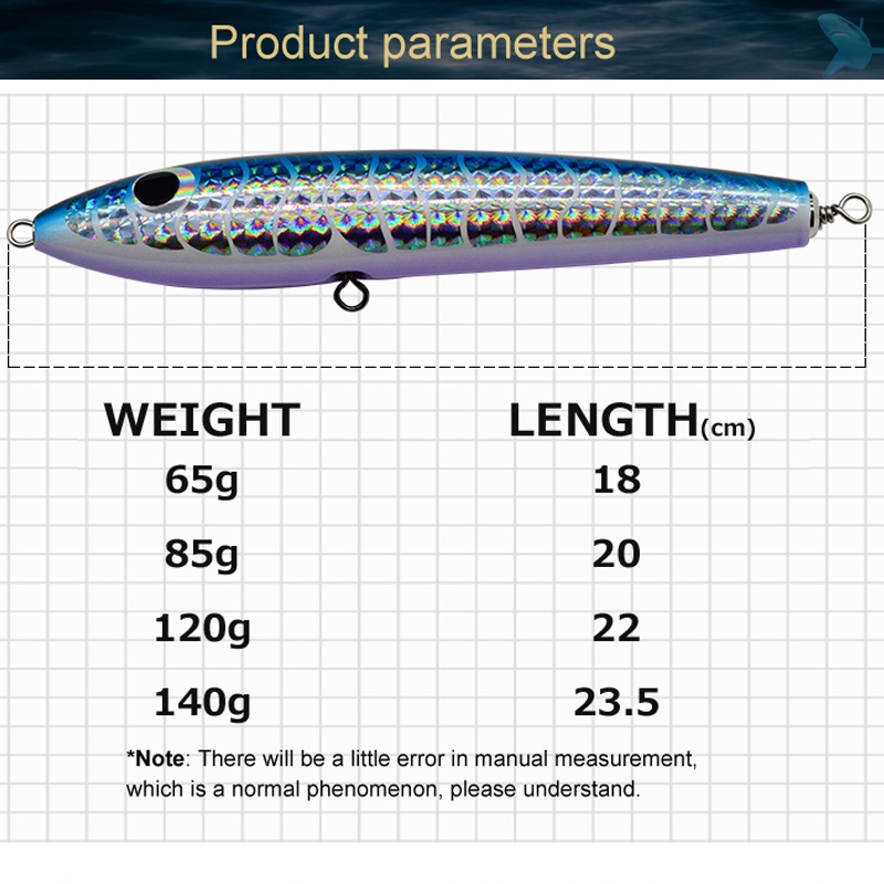 Mồi Câu Cá Giả Bằng Gỗ Thủ Công TL 65g 85g 120g 140g