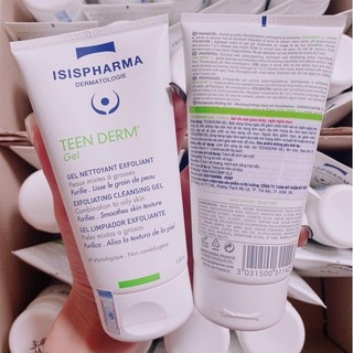 Gel rửa mặt giảm nhờn ngừa mụn ISIS Pharma Teenderm Gel (150ml)