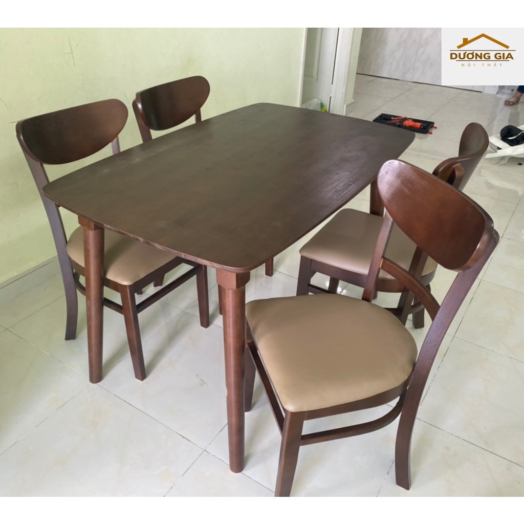 Bộ bàn ăn, 4 ghế, bàn ăn gia đình Miễn phí ship