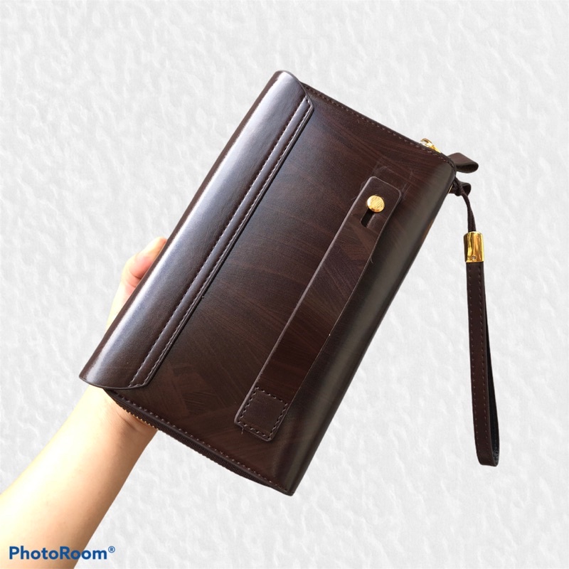 Ví Cầm Tay Nam Nữ Bản To 2 Khóa nhiều ngăn monblan