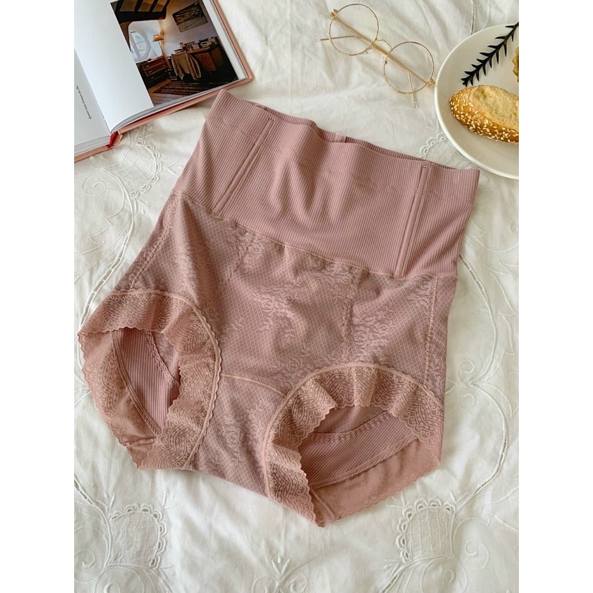 Quần lót nữ Embra gen bụng cạp cao định hình eo chất ren cao cấp EBQL61