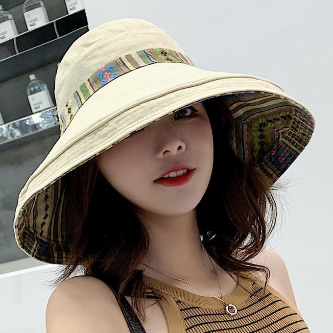 Nón Tai Bèo Rộng Vành Thời Trang Đi Biển Mùa Hè Cho Nữ