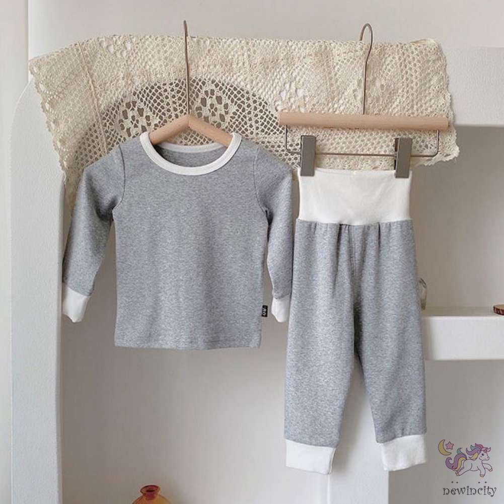 Bộ Quần Áo Ngủ Xinh Xắn Ấm Áp Cho Bé Trai Gái Kiểu Hàn Quốc