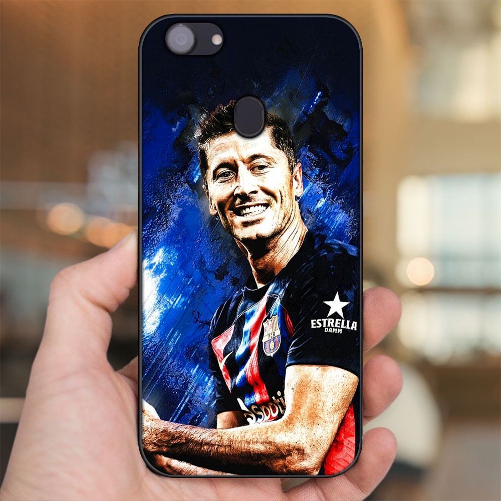 Ốp lưng Oppo F5, F5 Youth, F7 viền đen in hình Lewandowski Barcelona Bayern Munich