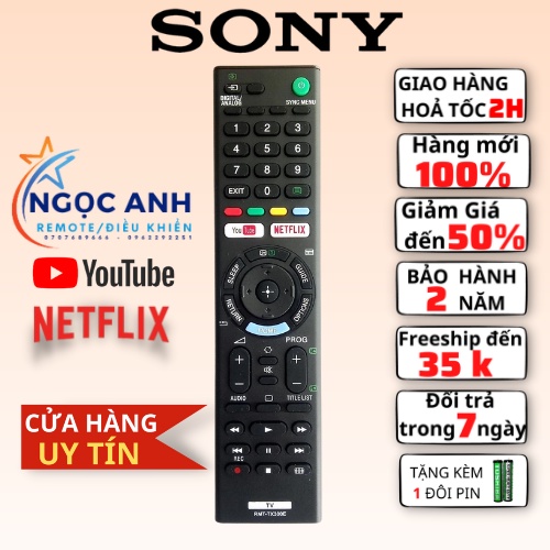 REMOTE điều khiển tivi Sony smart internet RMF-TX300E TX300P TX201P TX101P các model KD-43X800E KD-43X9301C KD-43X9307C