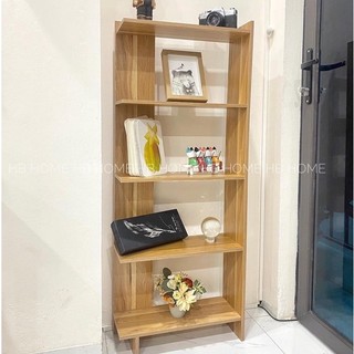 Kệ để đồ góc tường- kệ góc gỗ 5 tầng