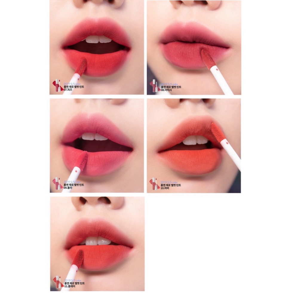 Son kem lì Romand Zero Velvet Tint Full màu Hàn Quốc 05 06 21 28 30