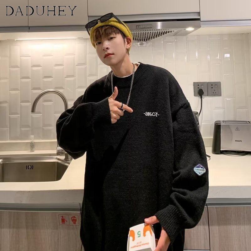 DaDuHey Men's Autumn Fashionable Loose Sweater Winter Ins Korean-Style Fashionable All-Matching Sweater