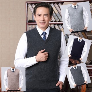 Áo len ba lỗ trơn nam trung niên tặng bố nhiều màu