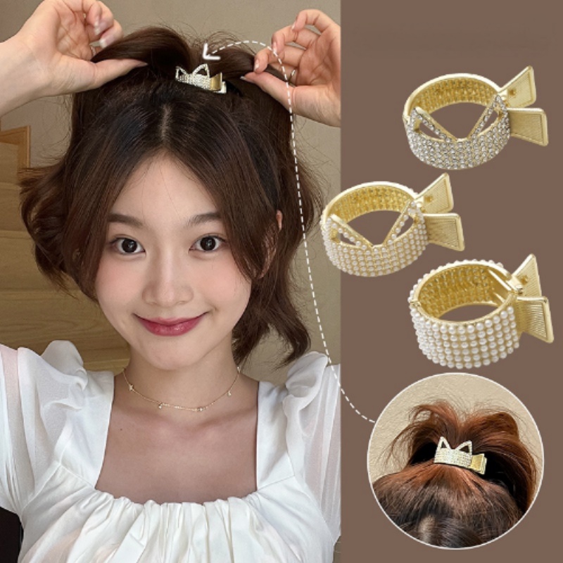 Kẹp Tóc Hình Vương Miện Đính Ngọc Trai Giả Thời Trang Hàn Quốc kẹp tóc càng cua kẹp tóc đính đá