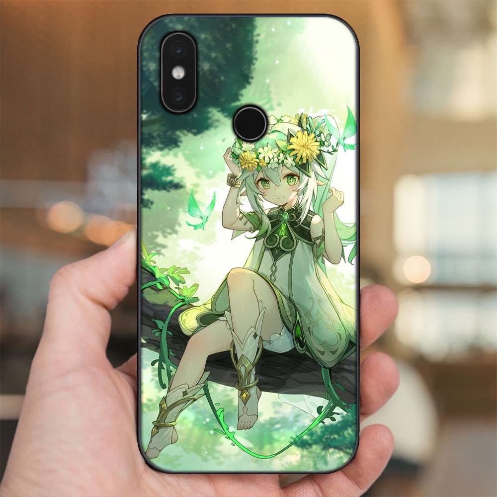 Ốp lưng Xiaomi Mi 8, Mi 8 SE viền đen in hình Nahida Genshin Impact