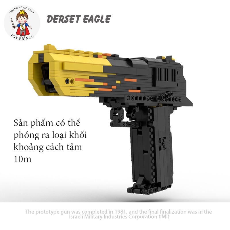 ĐỒ CHƠI LẮP RÁP KIỂU LEGO MÔ HÌNH SÚNG LỤC DEREST EAGLE BLAZE MOC KEVIN183 TRONG PUBG CSGO FREE FIRE CF