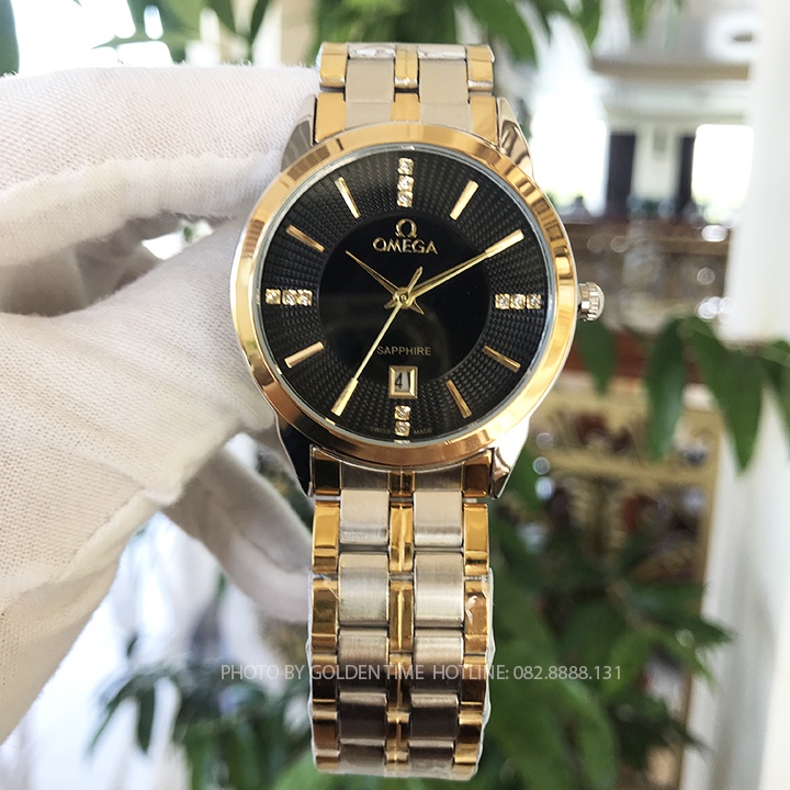 Đồng hồ Nam ,Đồng hồ OMG Dây da cao cấp, Mặt kính cháng Sapphire chống xước, chống nước