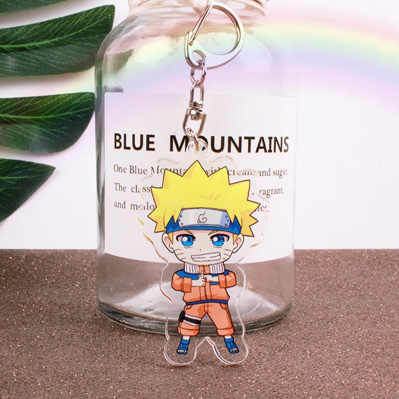 Móc Khoá Naruto , Sasuke , Chất Liệu nhựa mica  In 2 Mặt siêu đẹp siêu cute