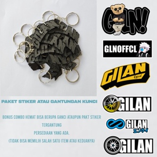 Image of Gilan Stiker Pack 1 Paket Font Basic Atau Gantunagan Kunci Gilan Logo
