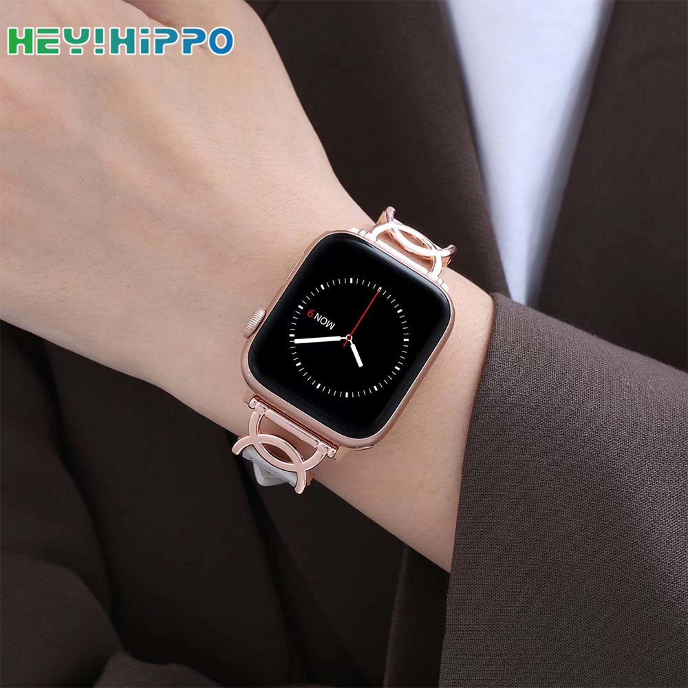 Dây Đeo Bằng Da Có Khóa Thời Trang Cho Đồng Hồ Thông Minh iwatch 49 / 45 / 44 / 42 / 41 / 40 / 38mm 8 / 7 / 6 / 42 / 41 / 40 /