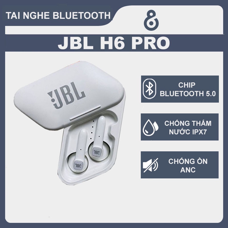 Tai nghe TWS không dây JBL H6 Live Pro - Bass khủng - Pin Trâu - Chống nước có mic đàm thoại cực hay. Bảo hành 6 tháng