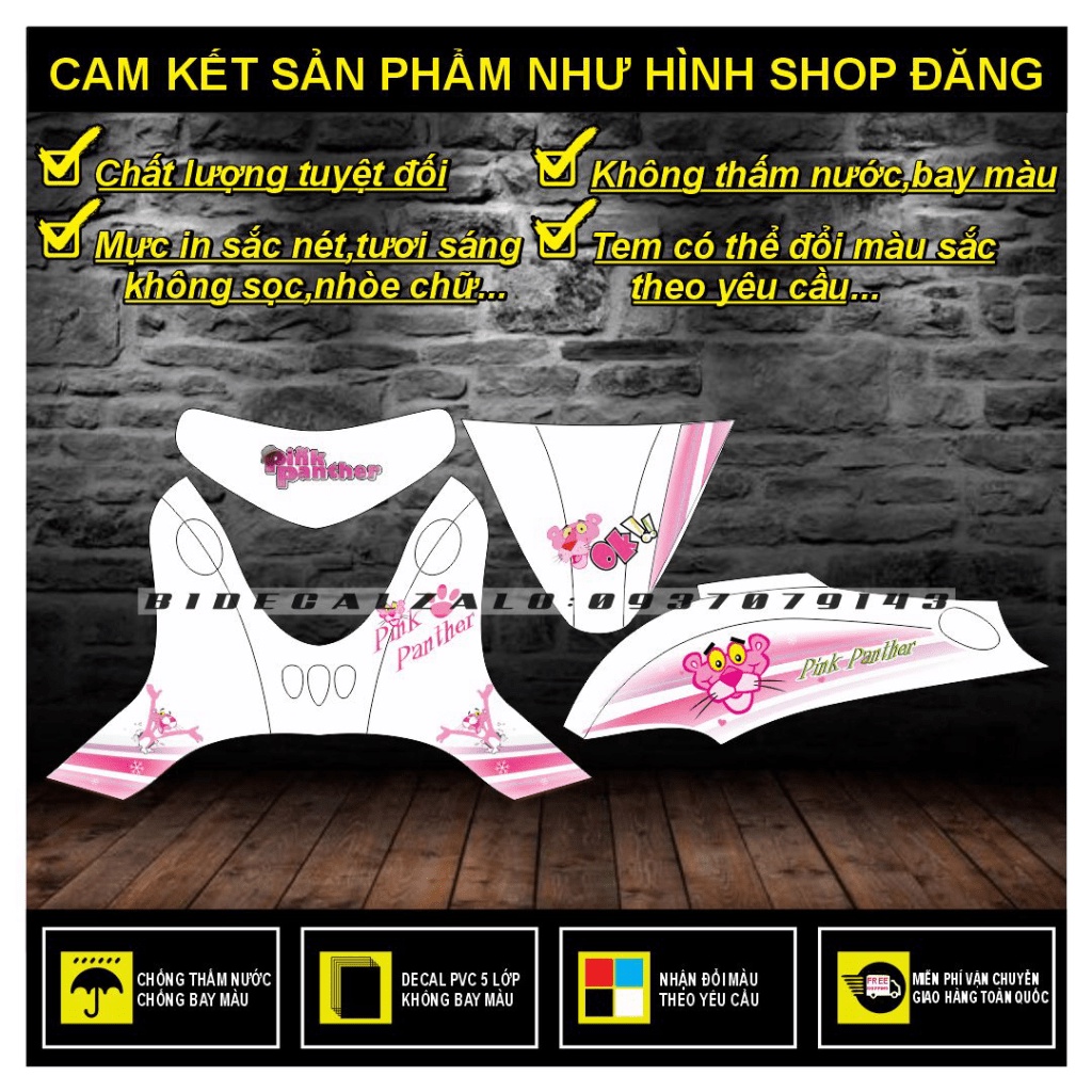 TEM RỜI MIO FINO CLASSICO MẪU CHÚ BÁO HỒNG DỄ THƯƠNG -