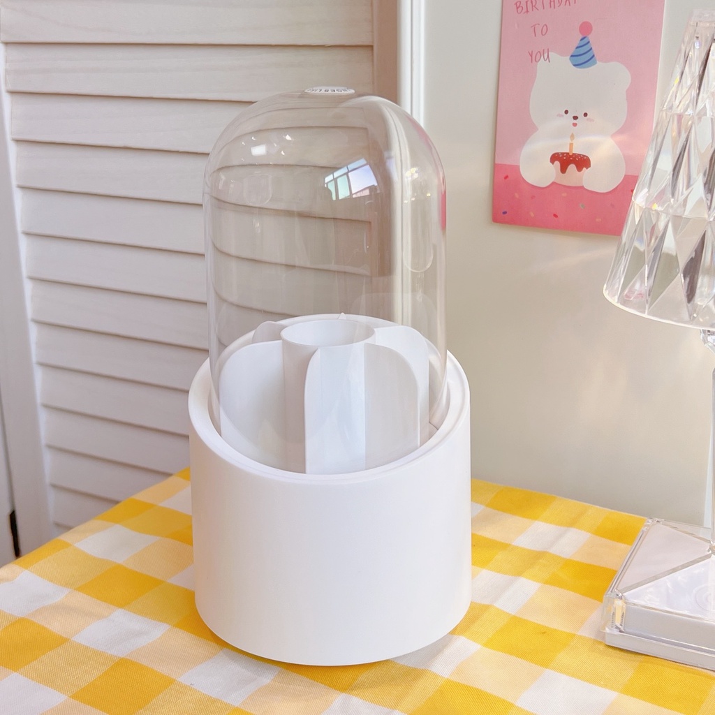 Lọ đựng bút, cọ trang điểm có nắp đậy tặng kèm sticker - UniLabel