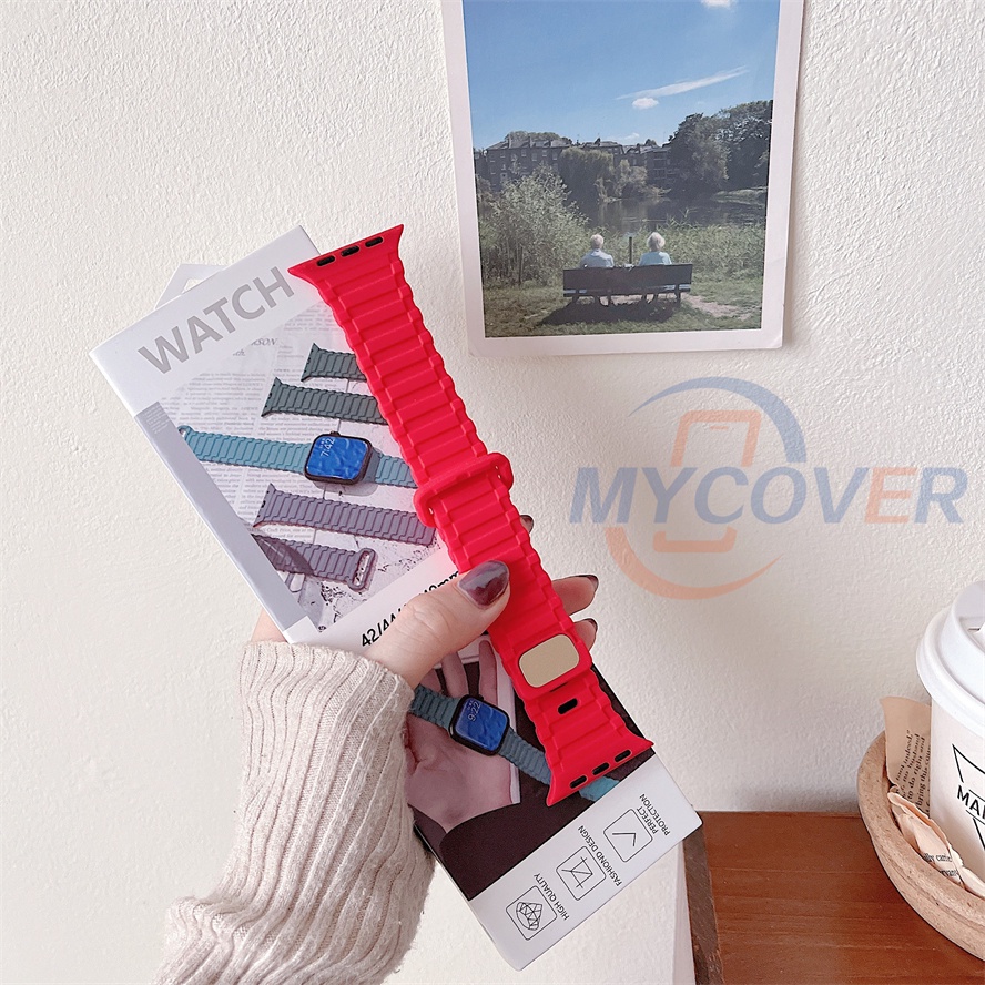 Dây Đeo Thể Thao Bằng Silicone Cho Đồng Hồ Thông Minh Apple Watch Series Ultra 8 7 6 SE 5 4 3 2 1 iWatch Size 49mm 41mm 45mm 44mm 42mm 40mm 38mm