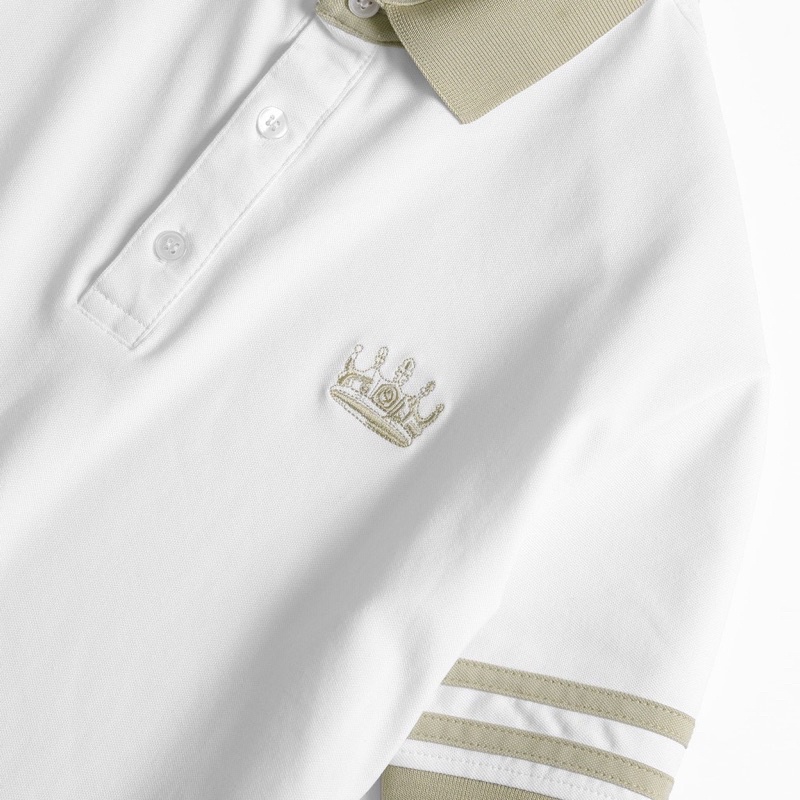 Áo phông polo nam, áo thun nam thêu Vương Miện có cổ chất vải Cotton Cá Sấu dày dặn lên dáng cực chuẩn | BigBuy360 - bigbuy360.vn