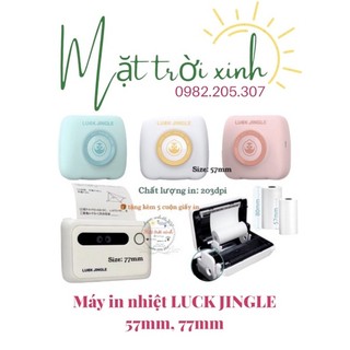 {hàng sẵn} 💚 Máy in nhiệt trắng đen LUCK JINGLE 🎁 tặng giấy 💚 MẶT TRỜI XINH ☀️