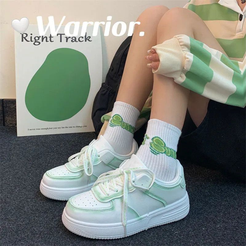 Giày Thể Thao Thoáng Khí Màu Xanh Bạc Hà Thời Trang Xuân Thu Cho Nữ