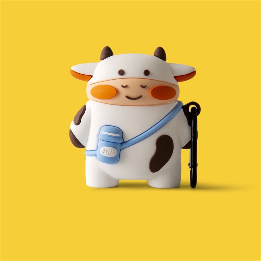 Vỏ Bảo Vệ Hộp Sạc Tai Nghe Airpods Pro Lenovo LP40 Pro Mềm Hình Gấu Bánh Quy Và Vịt Đội Mũ Dễ Thương
