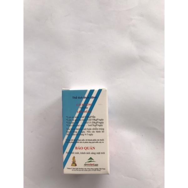 Vidan - T  20 ml  trị viêm phổi, hen khẹc , viêm khớp, Viêm Phế quản, Viêm hô Hấp