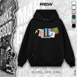 Áo hoodie local brand rew form rộng unisex dành cho cả nam và nữ mẫu rewer - ảnh sản phẩm 1
