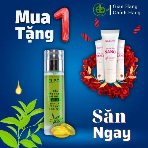 Dầu Tẩy Trang Giữ Ẩm 02 Lớp – Tẩy Trang Cao Cấp Elbon, Làm Sạch Tan Dư Mỹ Phẩm Và Bụi Bẩn Sâu Bên Trong