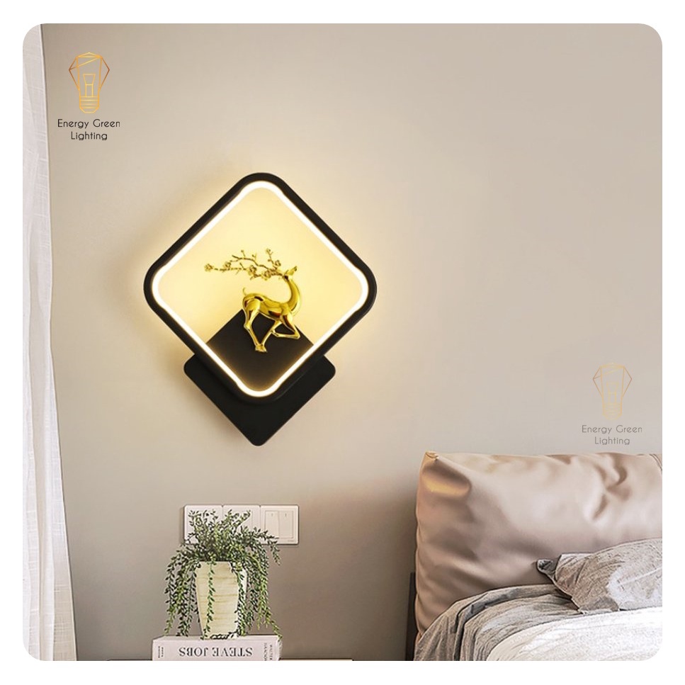 Đèn Tường , Đèn Phòng Ngủ Energy Green Lighting Đầu Hươu DT-7298 ,Chú Hươu DT-7297 - 3 Chế Độ Ánh Sáng - BH 1 Năm