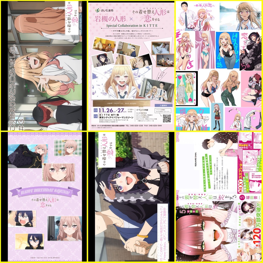 Bộ 6 Poster anime Sono Bisque Doll wa Koi wo Suru - Cô búp bê đang yêu  - A3,A4,A5