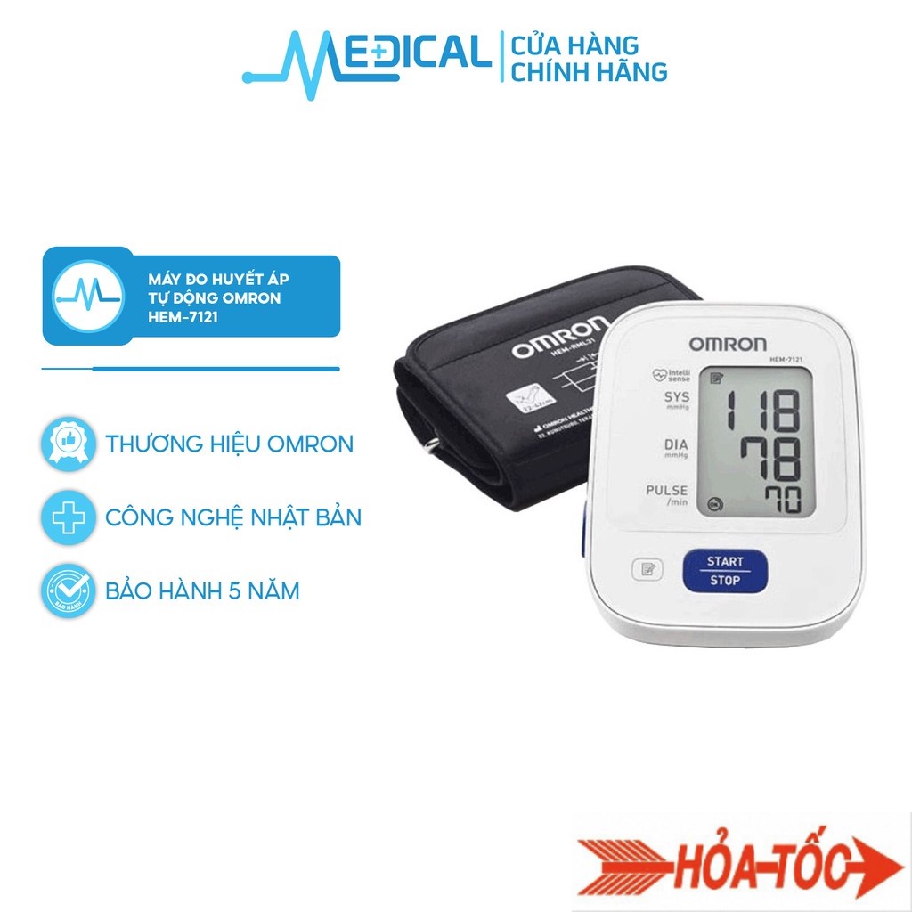  Máy đo huyết áp tự động OMRON Hem-7121 lưu kết quả 30 lần - MEDICAL